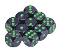 TEMOOUES Corner Rondes Six Siares Pack en Vrac De 10 Couleurs Couleur Assorties 16 Mm Cubes Acryliques avec des Points Nombre pour Les Utilisent Le Coin Ronde Définir Petits Cubes Colorés avec