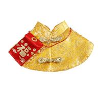 TEMOOUES Costume De Nouvel an Chinois pour Animaux Compagnie TangSuit pour Chat Et Chien Vêtements Fête Accessoires Séance Photo Accessoires Déguisement Costume Cosplay Vacances