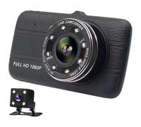 TEMOOUES Dashboard Camera with 4inch Touch Display Improve Night Visibility Wide Angles Car Accessories Real Time Viewing Car Dashcam with Reverse Camera