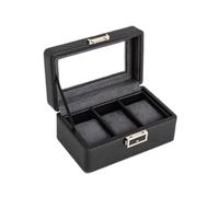 TEMOOUES De Rangement Montre Sophistiqué Avec Grand Présentoir En Verre Robuste Et Tiroir Pour Présentoir Bijoux Et Accessoires Rangement Bijoux