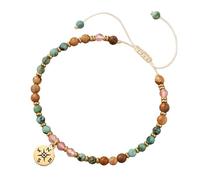 TEMOOUES Élégante avec breloque guide en pierre naturelle et alliage, y compris tissage à nœud plat pour un bracelet confortable en perles en pierre naturelle, taille unique, Comme décrit