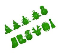 TEMOOUES Ensemble fourchette et set de table en polyester robuste pour fêtes de fin d'année, nettoyage rapide, vaisselle de fête de Noël