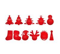 TEMOOUES Ensemble fourchette et set de table en polyester robuste pour fêtes de fin d'année, nettoyage rapide, vaisselle de fête de Noël