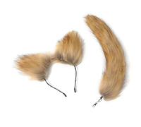 TEMOOUES Foxes Tail Pendant Decorative Ear Hairband Band Ornement Tail Keychain Accessoire De Noël