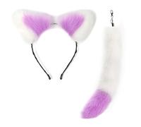 TEMOOUES Foxes Tail Pendant Decorative Ear Hairband Band Ornement Tail Keychain Accessoire De Noël