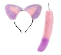 TEMOOUES Foxes Tail Pendant Decorative Ear Hairband Band Ornement Tail Keychain Accessoire De Noël