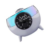 TEMOOUES Haut-Parleur Portable Compatible avec Starry LED Light HiFi Sound 15W Téléphone Fast Charging Creative Atmosphere Lampe