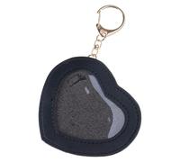 TEMOOUES Heart Designs Porte-Badge Porte-clés Pendentif Anime Protecteur D'affichage en Cuir PU pour Les Trajets Quotidiens Et Les Rassemblements Sociaux Accessoire De Trajet Quotidien