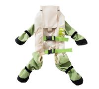 TEMOOUES Legging de pluie réglable pour chiot avec sangles réfléchissantes, bottines résistantes à l'eau pour petites et grandes races, activités de plein air, vêtements de protection élégants pour
