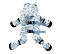 TEMOOUES Legging de pluie réglable pour chiot avec sangles réfléchissantes, bottines résistantes à l'eau pour petites et grandes races, activités de plein air, vêtements de protection élégants pour