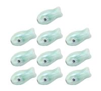 TEMOOUES Lot de 10 perles d'espacement en céramique peintes à la main pour bracelets, colliers, porte-clés, perles en céramique lisse pour bracelets, taille unique, Comme décrit, Comme décrit.