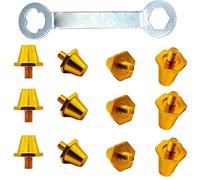 TEMOOUES Lot de 12 crampons de rechange antidérapants en alliage d'aluminium pour améliorer la traction sur gazon humide