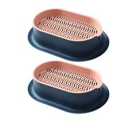 TEMOOUES Lot de 2 boîtes hydroponiques pour animaux de compagnie - Bac de culture de l'herbe à chat - Bac de culture sans terre pour plantes d'intérieur - Pots de grande capacité