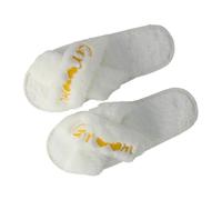 TEMOOUES Lot de 2 chaussons confortables pour fête de mariage - Durabilité - Blanc, Marié, Taille unique
