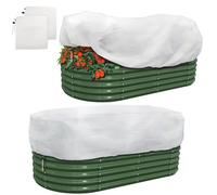 TEMOOUES Lot de 2 grandes couvertures de gel cycliques pour matelas hissés et légumes d'extérieur - 4,1 x 0,6 m