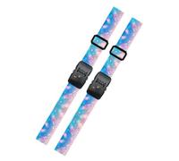 TEMOOUES Lot De 2 Sangles À Bagages Avec Croix À Motifs Lumineux Attaches Pour Valise Avec Serrure À Combinaison Pour Une Identification Facile Sangle À Boucle Sécurisée