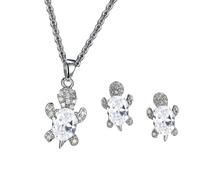 TEMOOUES Lot de 3 ensembles de bijoux Chelonian en alliage - Sans danger pour les enfants - Sans danger pour les enfants, One Size, Comme décrit, Comme décrit.