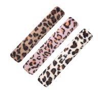 TEMOOUES Lot de 3 jouets pour chats à imprimé animal doux et confortable à mâcher pour chatons actifs, partenaires, léopards, jouet anti-stress