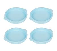 TEMOOUES Lot de 4 moules à gâteau élégants en silicone anti-adhésif Idéal pour les gâteaux ronds et les desserts créatifs