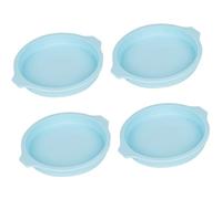 TEMOOUES Lot de 4 moules à gâteau élégants en silicone anti-adhésif Idéal pour les gâteaux ronds et les desserts créatifs