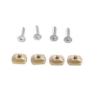 TEMOOUES Lot de 4 vis hydrofoil pour planche de surf 8 mm/6 mm - Écrou en T pour montage de sports nautiques
