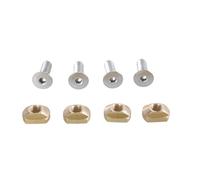 TEMOOUES Lot de 4 vis hydrofoil pour planche de surf 8 mm/6 mm - Écrou en T pour montage de sports nautiques