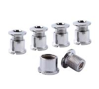 TEMOOUES Lot de 5 boulons de plateau légers en acier pour vélo de montagne à engrenage fixe