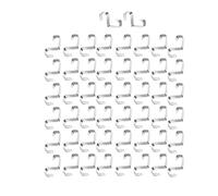 TEMOOUES Lot de 50 petits crochets de gouttière en aluminium pour sécuriser la lumière de Noël sur les gouttières et balcons Utilisation quotidienne