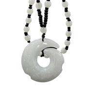 TEMOOUES Magnifique collier à pendentif avec chaîne perlée, accessoire unique pour un collier à pendentif individuel délicat et avant-gardiste
