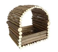 TEMOOUES Maisons de lapins, hamsters, meulage des dents en bois naturel, huttes de tissage pour petits animaux, nids d'élevage en bois