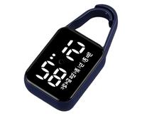 TEMOOUES Montre électronique LED à suspendre avec veilleuse étanche tactile numérique pour homme et femme Cadeau porte-clés Montres de poche tactiles numériques, bleu, taille unique