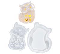 TEMOOUES Moule en silicone pour abat-jour en forme de hibou creux pour loisirs créatifs, décoration d'intérieur et projets artistiques faits à la main Motif dentelle