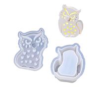TEMOOUES Moule en silicone pour abat-jour en forme de hibou creux pour loisirs créatifs, décoration d'intérieur et projets artistiques faits à la main Motif dentelle