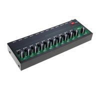TEMOOUES MX1000 Mixer À 10 Voies 10 Entrée 1output Splitter Auditif 6.35 Switcher avec Padslip pour Producteur De Musique Et Cartons Mixage Sonore Groupes Live