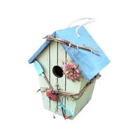 TEMOOUES Nid D'élevage d'oiseaux en Bois Résistant Intempéries pour L'extérieur Jardin Boîte De Maison Petits Chanteurs Abri Sauvages Petit Abri