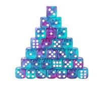 TEMOOUES Pack Vrac À Six Côtés À Six Côtés 50 Couleurs Assorties 12 Mm Cube Dés Acrylique avec des Points Nombre pour Les Utilisez des Dés Enceinte Acrylique