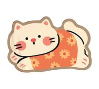 TEMOOUES Paillasson de salle de bain motif chaton - Absorption rapide de l'eau - Antidérapant - Pour salle de bain - Pour douche, baignoire, baignoire décorative avec dessin animé