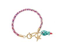 TEMOOUES Pendentif léger en perles avec pendentif étoile poisson porte-bonheur multicolore tissé cadeau symbolique chance espoir chaîne de poignet, taille unique, Comme décrit