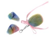 TEMOOUES Pendentif Queue D'animal Étui De Téléphone Parure Chats Oreille Pince À Cheveux Mode Porte-clés Doux Porte-clés Coloré Clé Pendentifs Clé Décoration