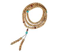 TEMOOUES Perles bodhi traditionnelles bouddhistes - Accessoire pour les chercheurs de paix intérieurs - Perles de pleine conscience, taille unique, Comme décrit