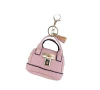 TEMOOUES Petit porte-monnaie porte-clés en cuir synthétique pour femme, porte-clés, rouges à lèvres et organiseurs de cartes, rose
