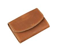 TEMOOUES Pochette à deux volets, porte-monnaie minimaliste pour cartes de crédit, portefeuilles décontractés pour femmes, porte-monnaie, cartes de monnaie, sacs à main, sac à main pour femme, marron