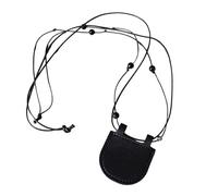 TEMOOUES Pochettes suspendues en cuir robustes, accessoire de mode pour écouteurs et monnaie, adaptées adultes branchés qui portent un collier en cuir vintage