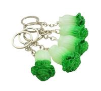 TEMOOUES Porte-clés Créatif Simulé Nourriture Légumes Chou Pendentif Porte-clés pour Femmes Décorations Sacs À 5 Pièces