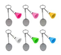 TEMOOUES Porte-clés De Badminton Pendentif Pour Et Adultes Accessoire Clé Noël Et D'anniversaire 6 Pièces