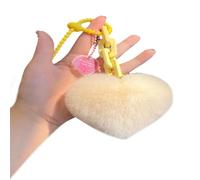 TEMOOUES Porte-clés En Forme De Cœur Peluche Ornements Suspendus Pompons Breloque Pour Pendentif Souple Décorations Forme Cœur