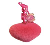 TEMOOUES Porte-clés En Forme De Cœur Peluche Ornements Suspendus Pompons Breloque Pour Pendentif Souple Décorations Forme Cœur