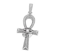 TEMOOUES Porte-clés en laiton avec croix en forme d ' oeil d ' Horu, tendance, avec des designs élégants, accessoire de mode pour décoration de et de téléphone, collier égyptien ancien