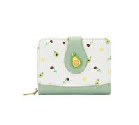 TEMOOUES Portefeuille à deux plis - Porte-cartes de crédit minimaliste - Portefeuille décontracté pour femme - Porte-monnaie tendance - Pour pièces de monnaie - Pochettes pour femmes, Vert, Beauté de