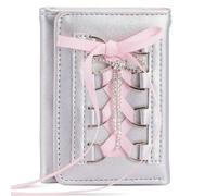 TEMOOUES Portefeuille moderne pour femme avec sangle de ballet - Porte-cartes pratique en cuir synthétique léger - Accessoire pour usage quotidien, a, Beauté de masse